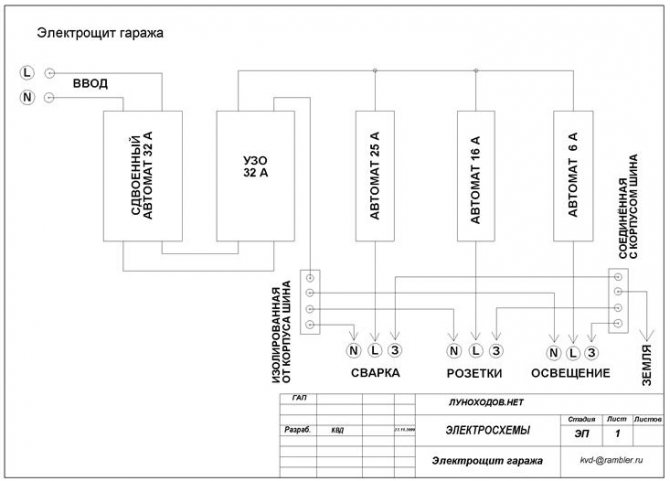 Схему размещения проводки в гараже фото 38